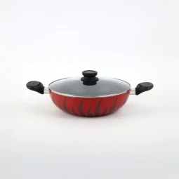 Aluminum cooking pot with lid, modern design, 24 cm - 2S1A400237