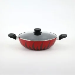 Aluminum cooking pot with lid, modern design, 26 cm - 2S1A400238