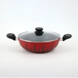 Aluminum cooking pot with lid, modern design, 28 cm - 2S1A400239