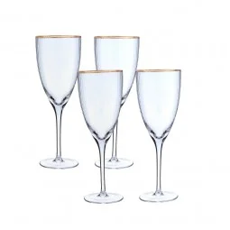 Luxury 4-piece glass juice set with gold lettering - 2S1TT300124