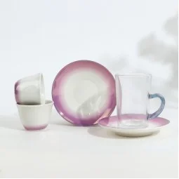 طقم شاي وقهوة فاخر بتصميم عصري 36 قطعة - 2SS1-T01-066