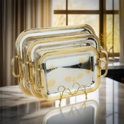 Elegant 3-piece silver and gold stainless steel tabasi set - 2SS7-1058