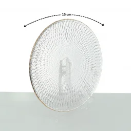 صحن تقديم أنيق بحواف ذهبي - 15×15 سم - 2SS02-1963