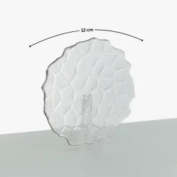 Elegant serving platter with silver rims - 12 x 12 cm - 2SS02-1968