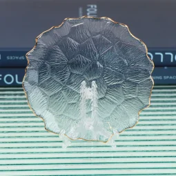 صحن تقديم أنيق بحواف ذهبي - 15×15 سم - 2SS02-1969