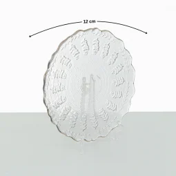 Elegant serving plate with gold rims - 12 x 12 cm - 2SS02-1979