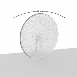 Elegant serving platter with silver rims - 12 x 12 cm - 2SS02-1992