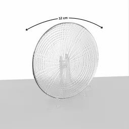 Elegant serving platter with silver rims - 12 x 12 cm - 2SS02-2010