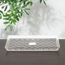 Distinctive glass serving dish - 14 x 27 cm