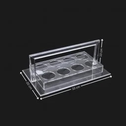 حامل فناجين أنيق من الكريلك – شفاف-13×20×33سم