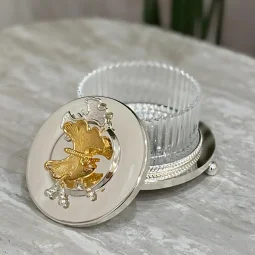 Sugar Bowl with Modern Design - Silver