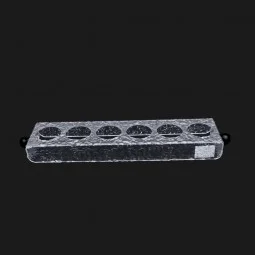 Elegant acrylic cup holder - frosty transparent - 10 x 40 cm