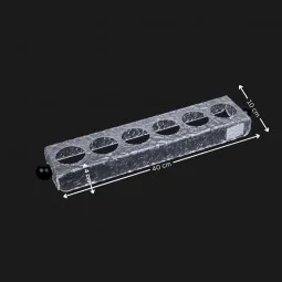 Elegant acrylic cup holder - frosty transparent - 10 x 40 cm