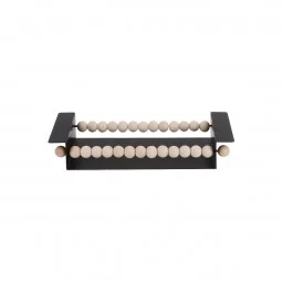 Elegant rectangular serving plate in black - 30 x 12 cm