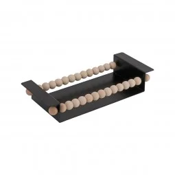 Elegant rectangular serving plate in black - 30 x 12 cm