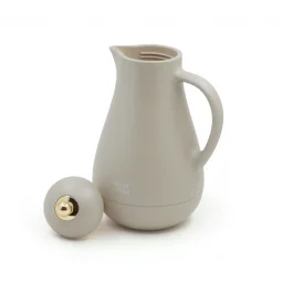 Coffee and Tea Thermos Set - Dark Beige - 1L and 0.6L