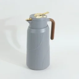 ترمس شاي لون رمادي بمقبض خشبي  1.9 لتر - 2SS02-2231