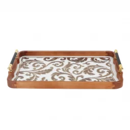 Wooden tabasi set with a distinctive and elegant design - 2 pieces - 2SS6-653