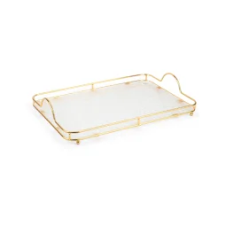 Golden Snow Metal and Acrylic Serving Tray30 x 45 cm