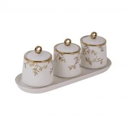 Ceramic spice box set 3 pieces