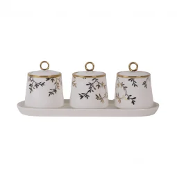 Ceramic spice box set 3 pieces