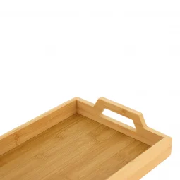 Rectangular wooden serving tray