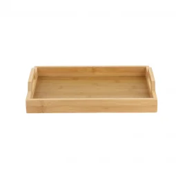 Rectangular wooden serving tray