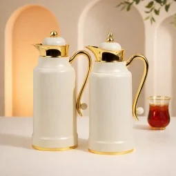 Luxury Hospitality Thermos Set for Coffee and Tea - 1 Liter + 1 Liter Capacity - 2G1BB200205