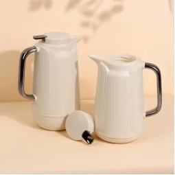 طقم ترامس قهوة وشاي بتصميم مميز - سعة 1 لتر + 0.7 لتر -ضغاط - 2S1BB200024