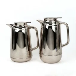 Coffee and Tea Thermos Set with Distinctive Design – 1L + 0.7L Capacities – Push-Button Dispenser – 2S1BB200026