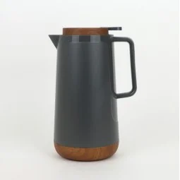 Thermos Flask with Stylish Wooden Design - Grey - 1.6L