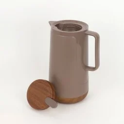 Stylish wooden design thermos - brown - 1.6 litre capacity