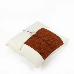 Decorative pillow with a two-tone design in a square shape
