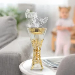 مبخرة بتصميم مميز زجاج و ذهبي - 2SS10-049