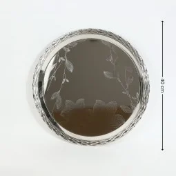 Elegant Steel Serving Tray - Round Design