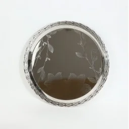 Elegant Steel Serving Tray - Round Design
