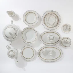 Luxury decorative porcelain dinnerware set, 60 pieces - for 6 people