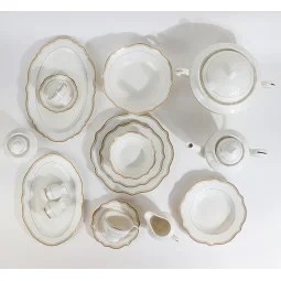 Luxury decorative porcelain dinnerware set, 60 pieces - for 6 people