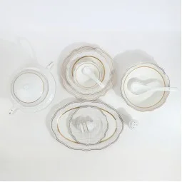 Luxury 70-Piece Porcelain Dinner Set - Classically Elegant Pattern, Serves 12