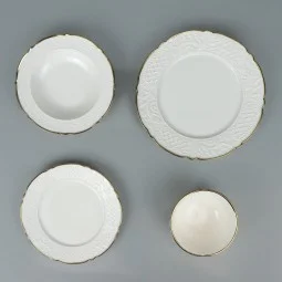 Elegant 24-piece porcelain dinner set