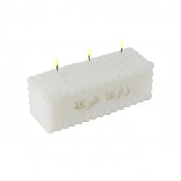Reception candle rectangle with small words