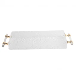 Wear an acrylic snow presentation with a golden handle. 32.5 cm