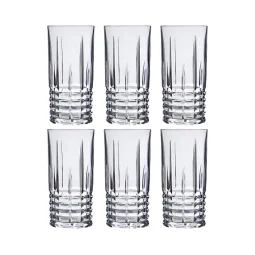 A set of elegant glass juice cups - transparent - 6 pieces