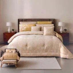 طقم لحاف فاخر بتصميم أنيق ولمسة راقية ارتقِ - 8 قطع - 2GG4-A01-099