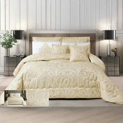 طقم لحاف مطرز بتصميم ملكي نفر مقاس 230 × 170 سم - 2GG4-A05-132