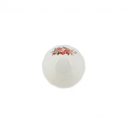 طبق مزخرف بنقشة زهور - 12×6 سم