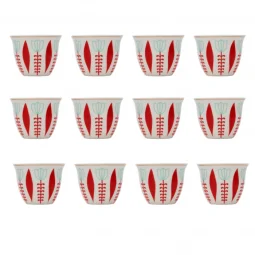 Al Badia cups set - large size - 12 pieces - 6 x 7.5 cm - 2SS4-511