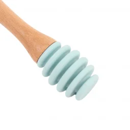 Silicone honey spoon with wooden handle, 18 cm